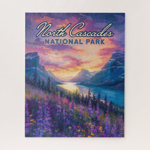 North Cascades Nationalpark Washington Vintag Puzzle