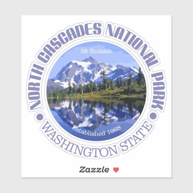 North Cascades NP Aufkleber (Blatt)