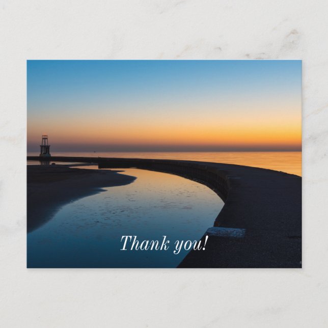 North Chicago Lighthouse Dawn Danke, Postcard Postkarte (Vorderseite)