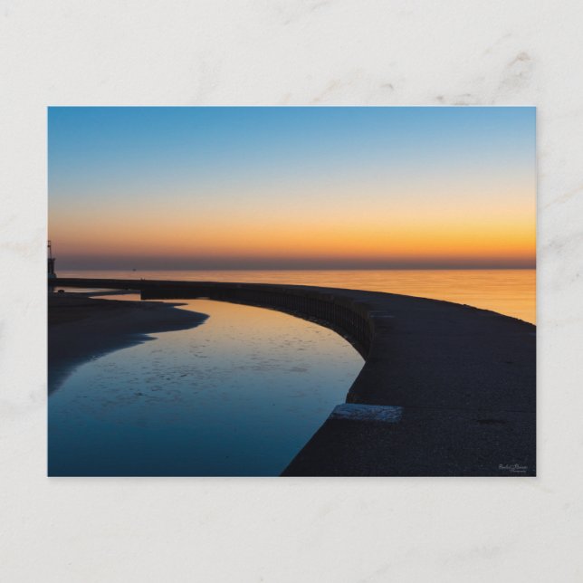 North Chicago Lighthouse Dawn Postkarte (Vorderseite)