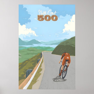 North Coast 500 NC500 Radreise Reiseplakat Poster