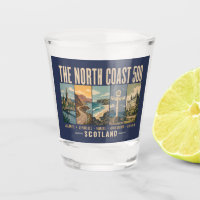 North Coast 500 Schottland Wahrzeichen Illustratio