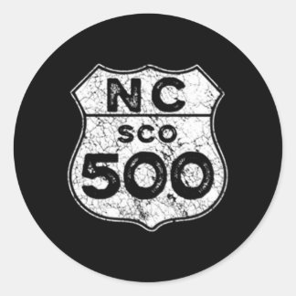 North Coast 500 Scottish Coast Driving Pocket Runder Aufkleber