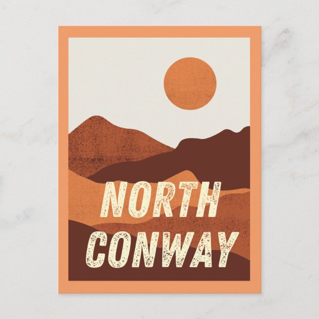 North Conway, New Hampshire Mountains Postcard Postkarte (Vorderseite)
