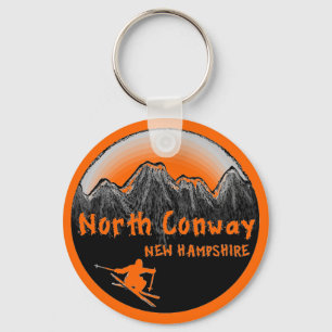 North Conway New Hampshire Skier Schlüsselanhänger