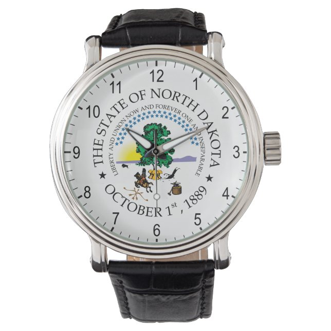North Dakota Armbanduhr (Vorderseite)