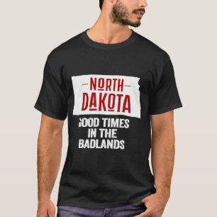North Dakota Badlands Staat Retro USA Geografie T-Shirt
