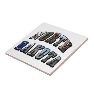 North Dakota Bildtext Fliese