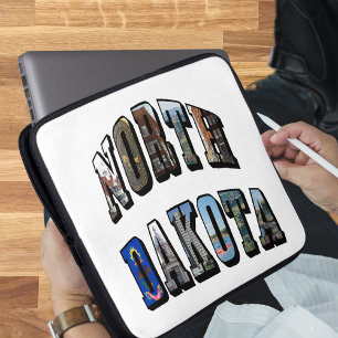 North Dakota Bildtext Laptopschutzhülle