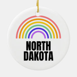 North Dakota - Bison - North Dakota Staat Keramik Ornament