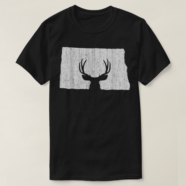 North Dakota Deer Hunter Deer Jagdsaison T-Shirt (Design vorne)