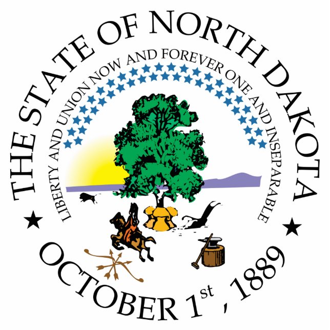 North Dakota Freistehende Fotoskulptur (Vorne)