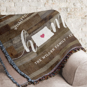 North Dakota Heimatstaat Personalisiertes Holzdesi Decke