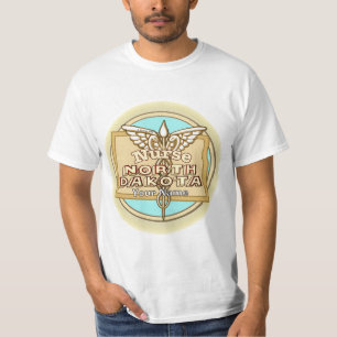 North Dakota Krankenschwester Caduceus  T-Shirt