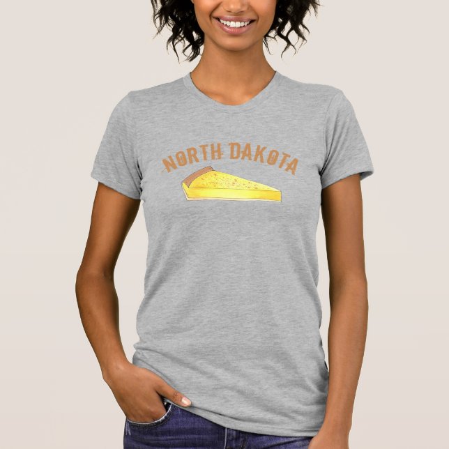 North Dakota Kuchen Custard Cake Slice ND Dessert T-Shirt (Vorderseite)