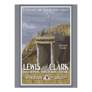 North Dakota, Lewis und Clark Trail, Poster