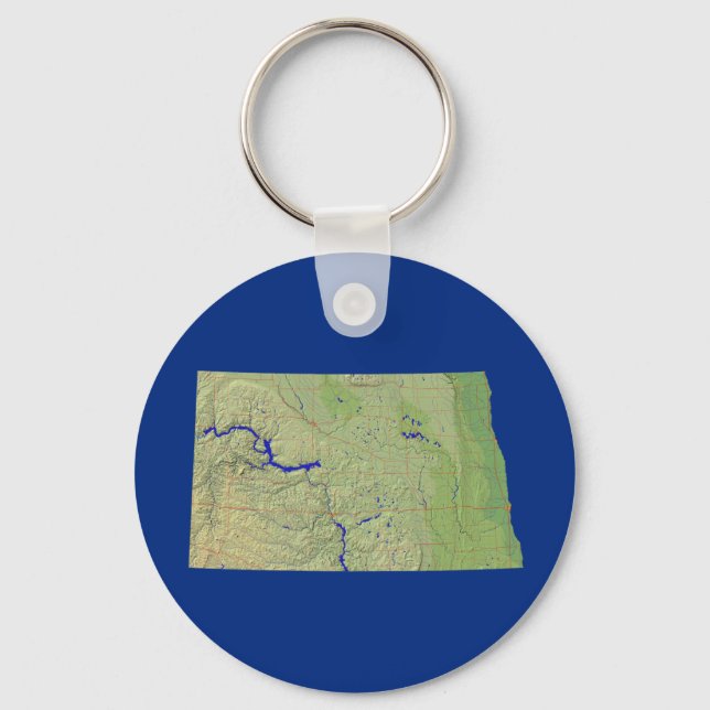 North Dakota Map Schlüsselanhänger (Vorderseite)