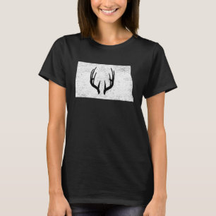 North Dakota ND Deer Hunting Shed Antlers T-Shirt