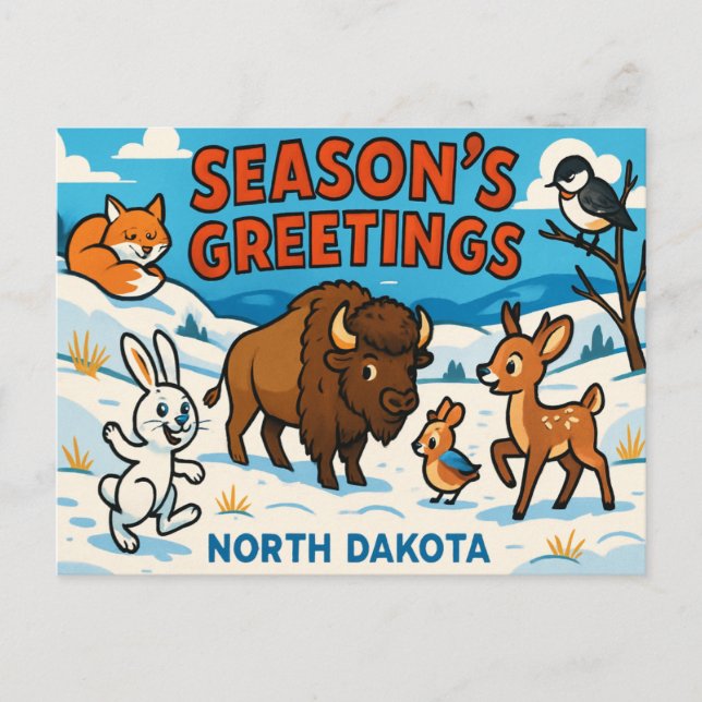 NORTH DAKOTA Postkarte (Vorderseite)