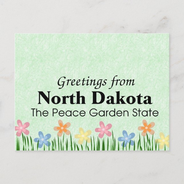 North Dakota Postkarte (Vorderseite)