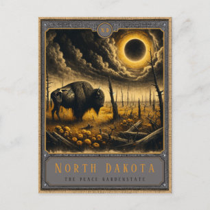 North Dakota   Postkarte Gothic Art