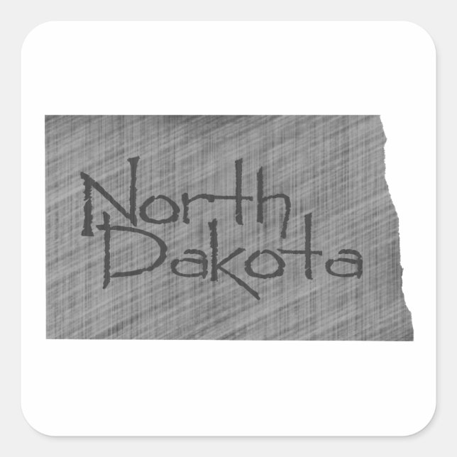 North Dakota Quadratischer Aufkleber (Vorderseite)