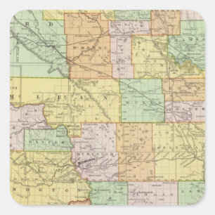 North Dakota Quadratischer Aufkleber