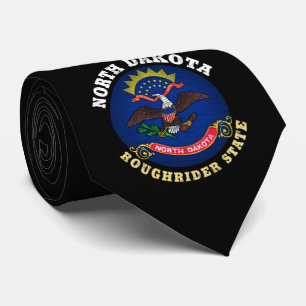 NORTH DAKOTA ROUGHRIDER STAAT FLAG KRAWATTE