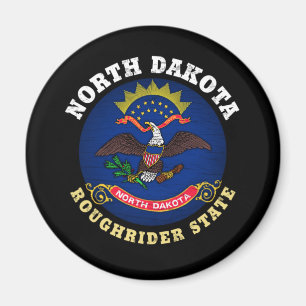 NORTH DAKOTA ROUGHRIDER STAAT FLAG MAGNET