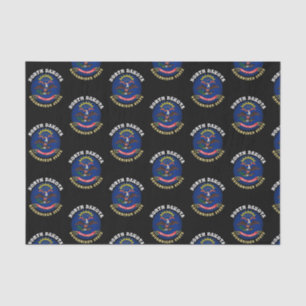 NORTH DAKOTA ROUGHRIDER STAAT FLAG SEIDENPAPIER