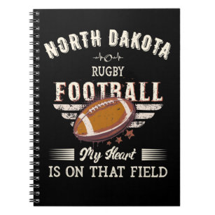 North Dakota Rugby American Football Notizblock