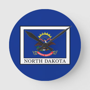 North Dakota Runde Wanduhr