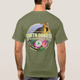 North Dakota Staat Bird & Blume T-Shirt