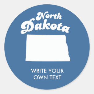 NORTH DAKOTA STAAT MOTTO T - SHIRT RUNDER AUFKLEBER