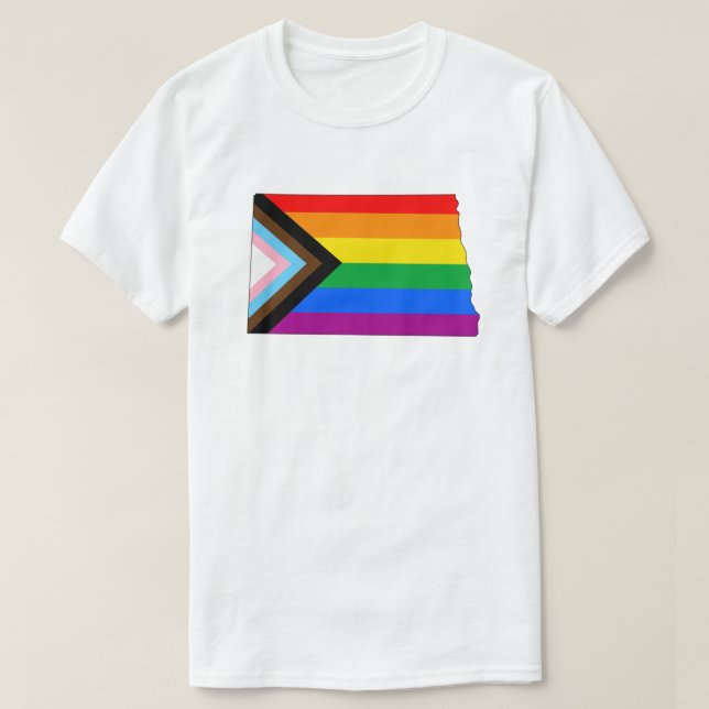 North Dakota State Pride LGBTQ Progress Pride T-Shirt (Design vorne)