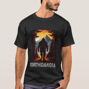 North Dakota Sunset Retro 70er Vintager Wandercamp T-Shirt