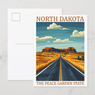 North Dakota the Peace Garden State USA Reise Postkarte