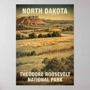 North Dakota Theodore Roosevelt National Park V02 Poster