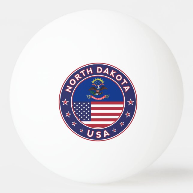 North Dakota Tischtennisball (Vorderseite)