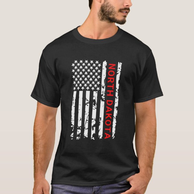 North Dakota Und T-Shirt (Vorderseite)