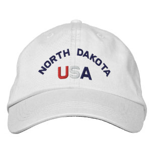 North Dakota USA bestickt mit White Hat Bestickte Baseballkappe