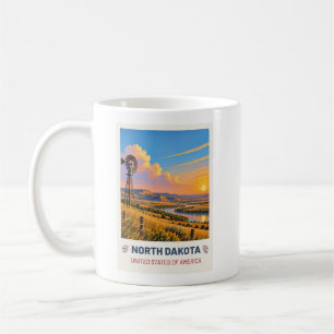 North Dakota USA – Vintage-Reise-Tasse Kaffeetasse