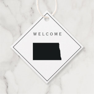 North Dakota Welcome Bag Tag Hochzeitswoche Geschenkanhänger