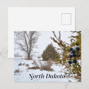 North Dakota Winter Schneesturm  Postkarte