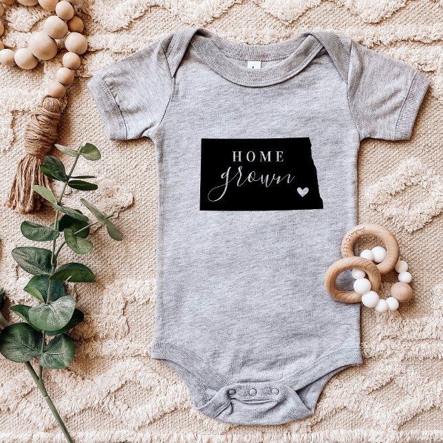 North Dakota Zuhause Grown Staat T-Shirt Baby Strampler (Von Creator hochgeladen)