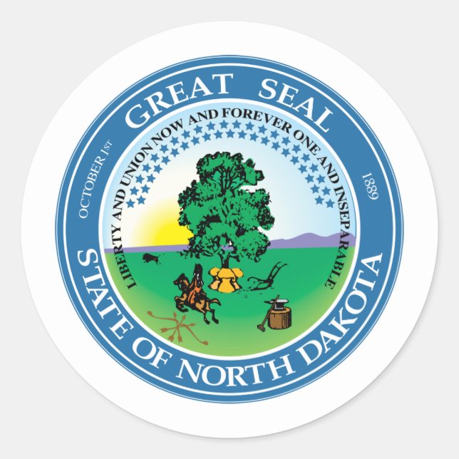 North Dakotan Siegel, Siegel North Dakota Sticker (Vorderseite)