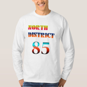 North District 85 Retro Urban Schrift Design ⚡ T-Shirt