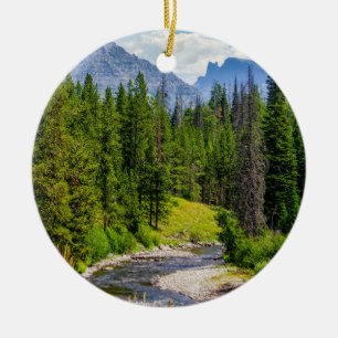 North Fork Shoshone River Keramik Ornament
