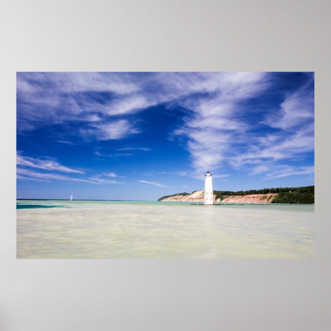 North Frankfort Pier Lighthouse, Frankfort, MI Poster (Vorne)