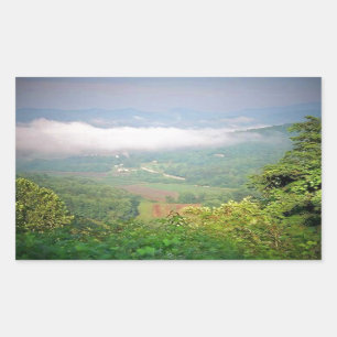 North Georgia Mountains, USA Rechteckiger Aufkleber